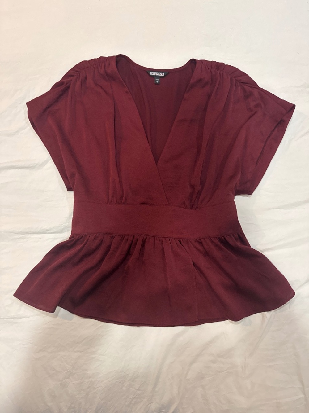 V-Neck Maroon Blouse
